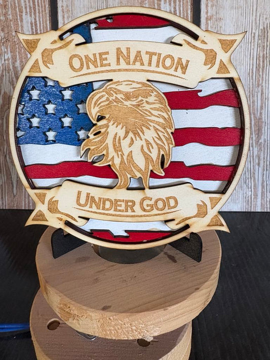 4.5-inch Diameter Medallion - One Nation Under God
