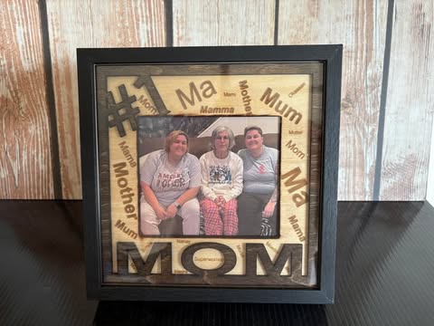 #1 Mom Shadow box picture frame