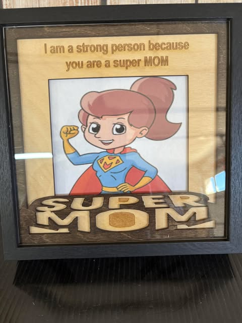 Super Mom Shadow Box Frame