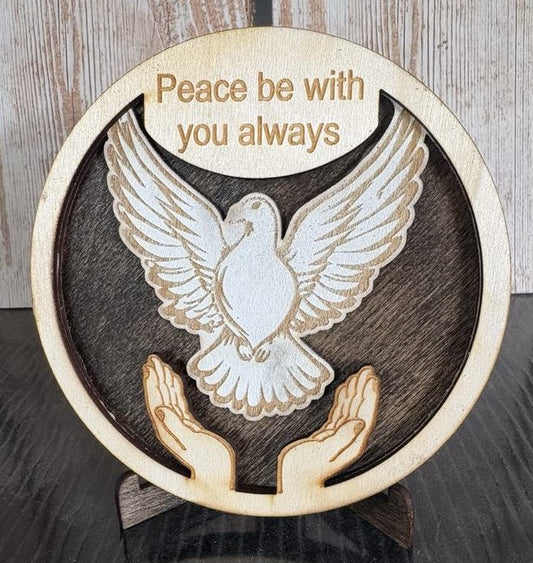 4.5-inch Diameter Medallion - Ascending Dove