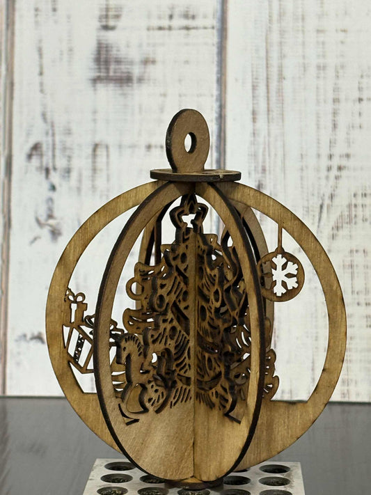 Christmas Ornament - Christmas Tree Scene