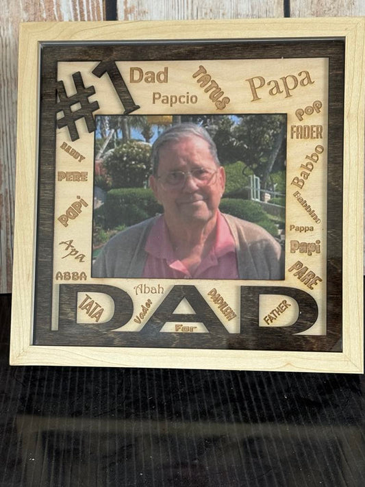 #1 Dad Shadow box picture frame