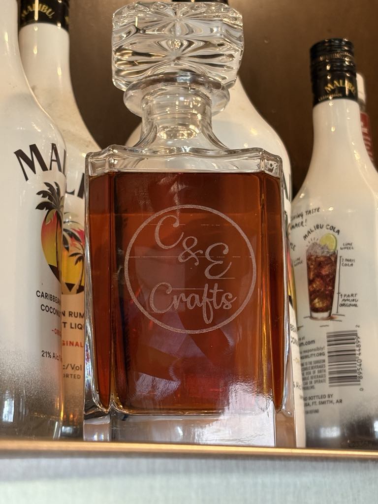 Glass Decanter - Laser Etched with logo