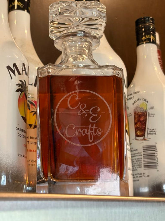 Glass Decanter - Laser Etched with logo