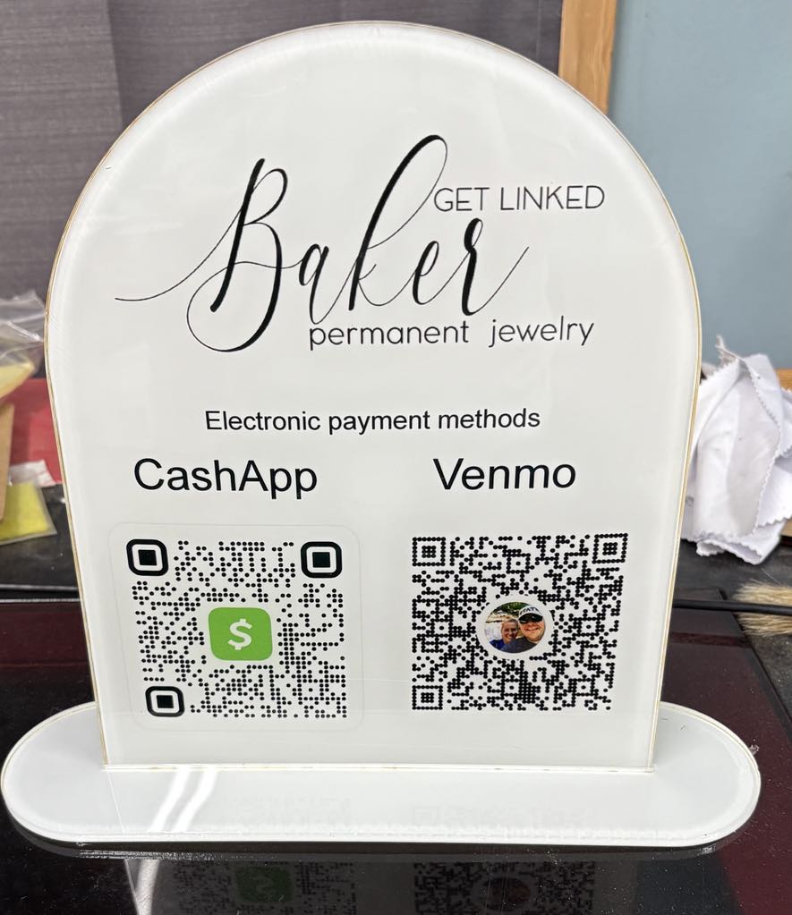 Acrylic Table Sign