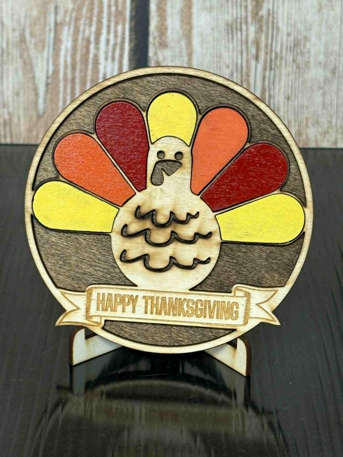 4.5-inch Diameter Medallion - Happy Thanksgiving