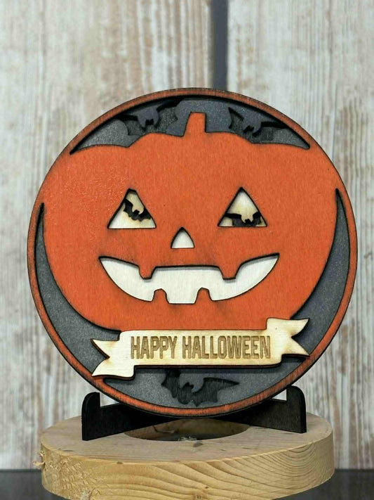 4.5-inch Diameter Medallion - Happy Halloween