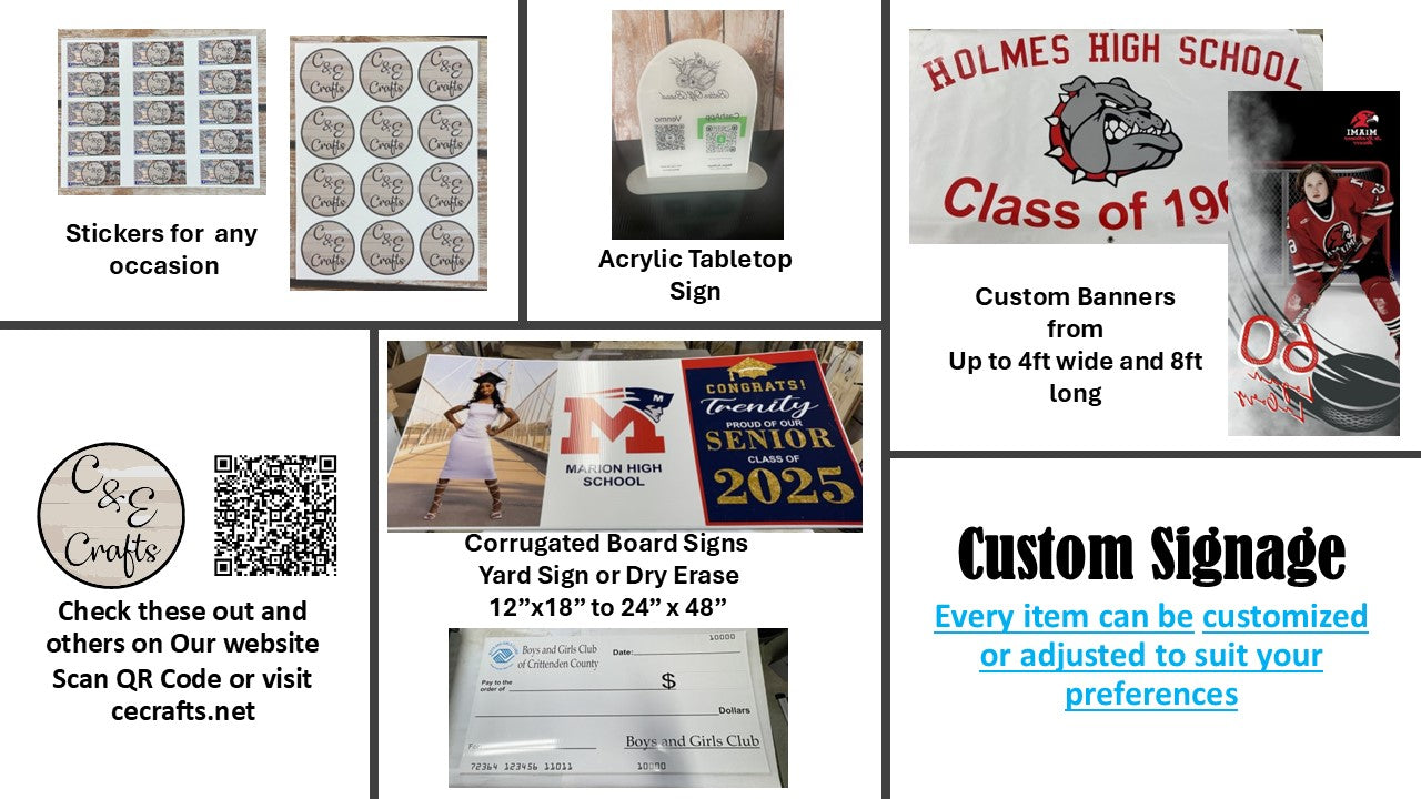 Custom Temporary Signage - Banners or Yard Signs
