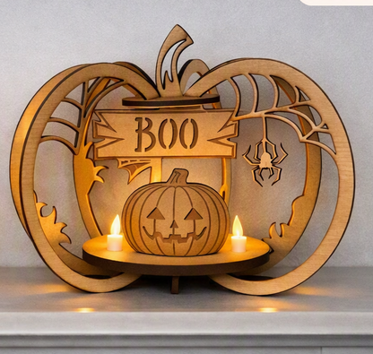 3D Pumpkins Laser Cut and Etched