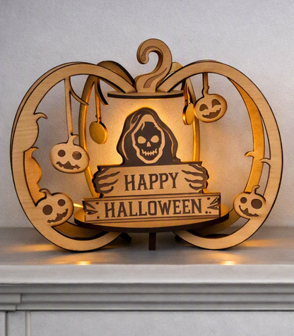 3D Pumpkins Laser Cut and Etched