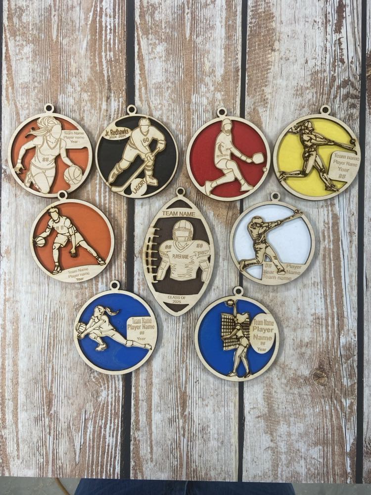 Personalized Sports Ornaments