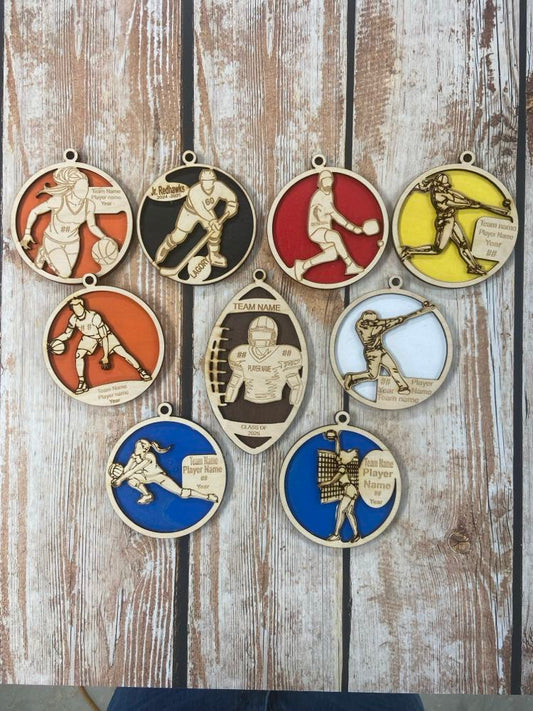 Personalized Sports Ornaments