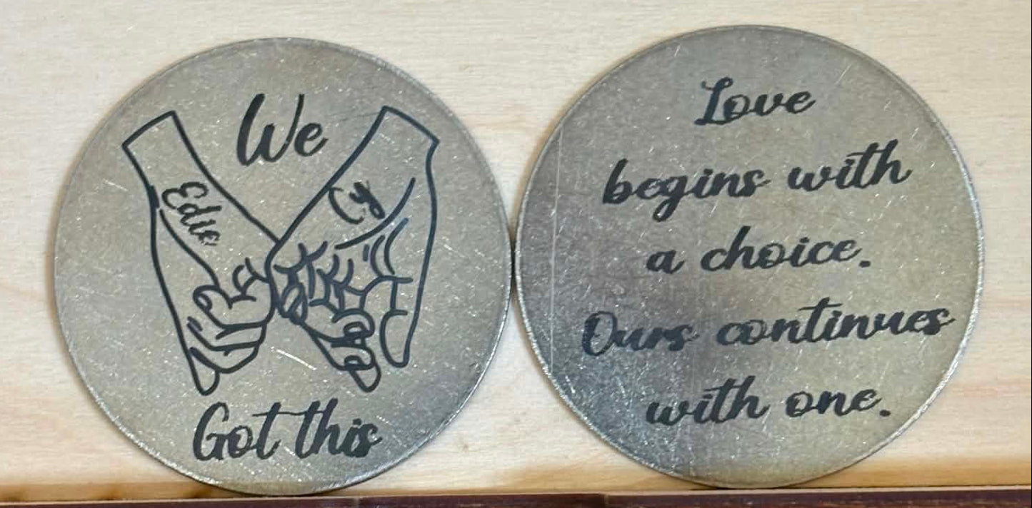 2" Challenge Coin for couples - We Got This