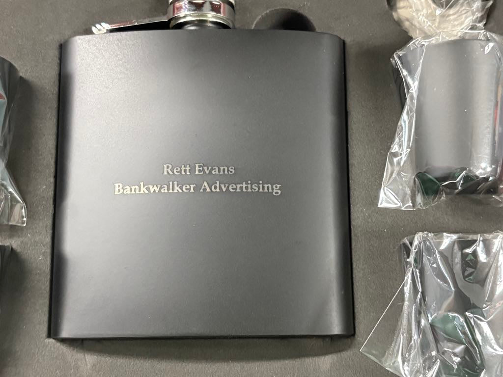 Flask and Box Sets - Wood presentation box.