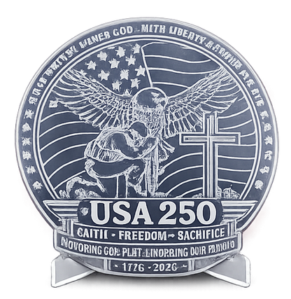 250th USA Birthday - Displaying Faith, Freedom, and sacrifice