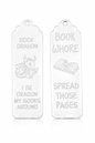 Laser Etch wood or acrylic bookmarks.