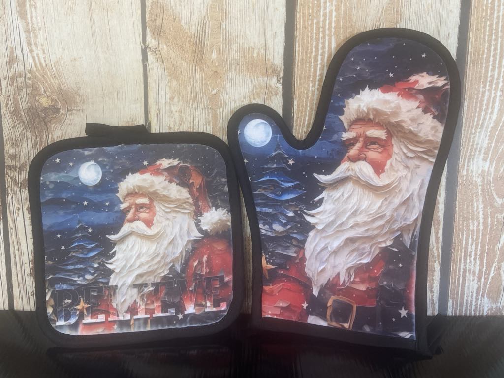 Christmas Potholder and Oven Mitt Sets