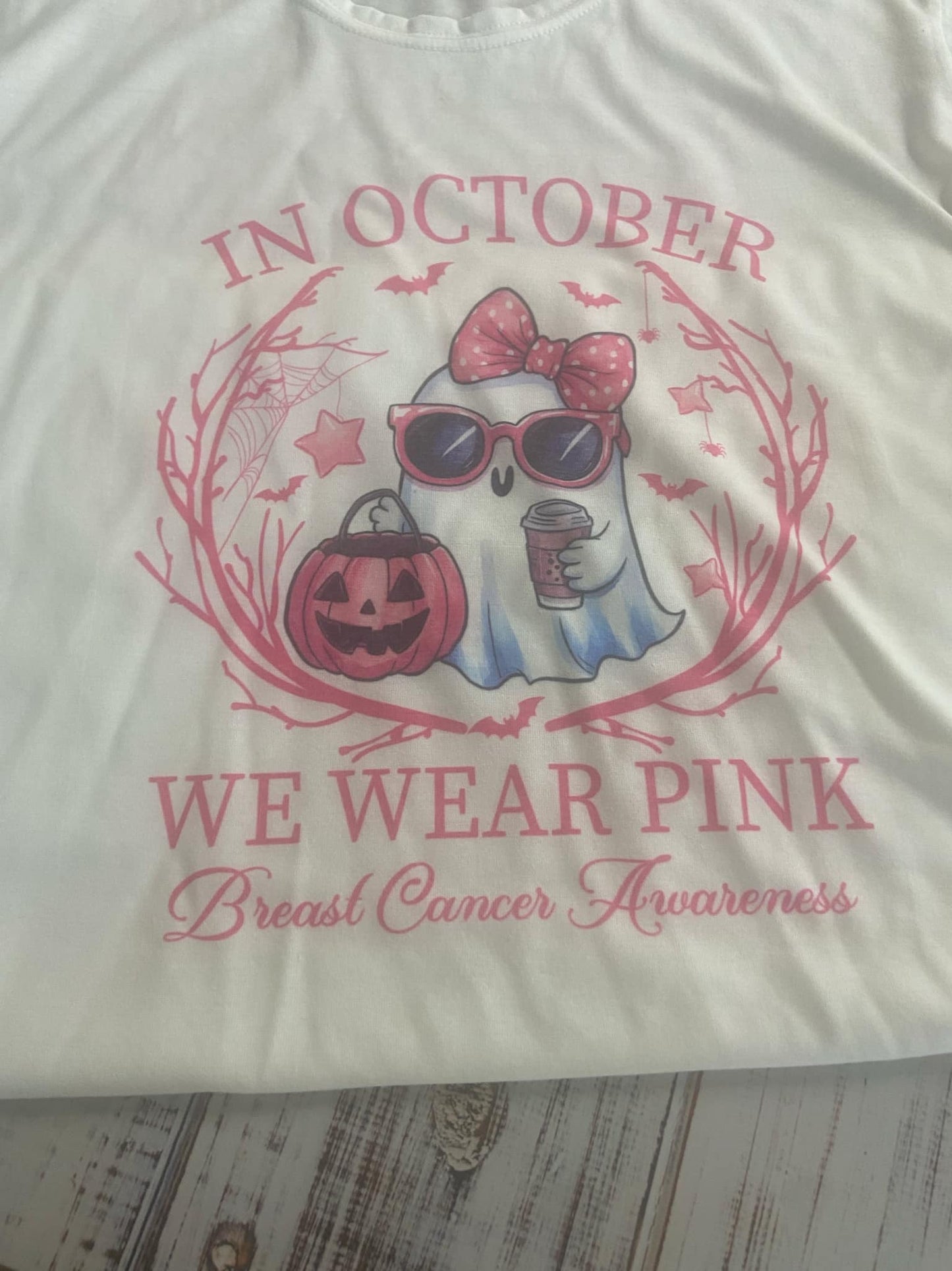 In October We wear Pink Breast Cancer Awareness