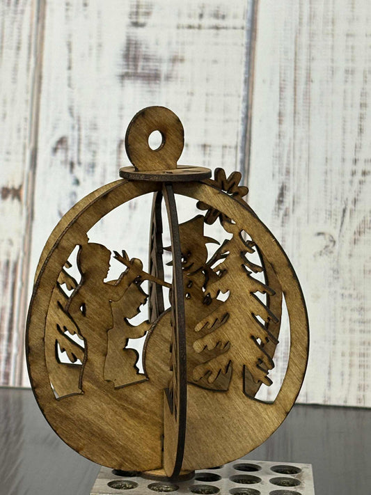 Christmas Ornament - Snowman Winter Scene