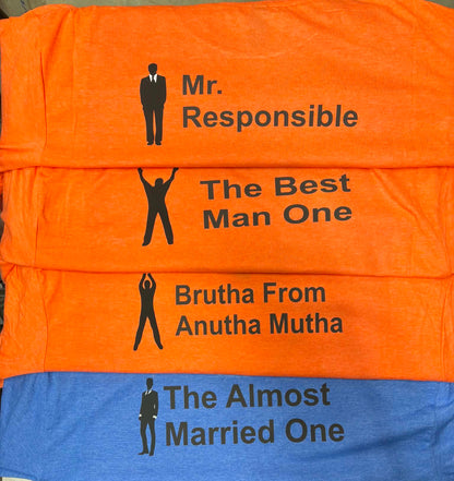 Grooms and Groomsmen Bachelor Party Tee Shirts