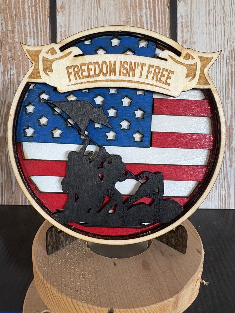 4.5-inch Diameter Medallion - Battle of Iwo Jima - Freedom isn't free