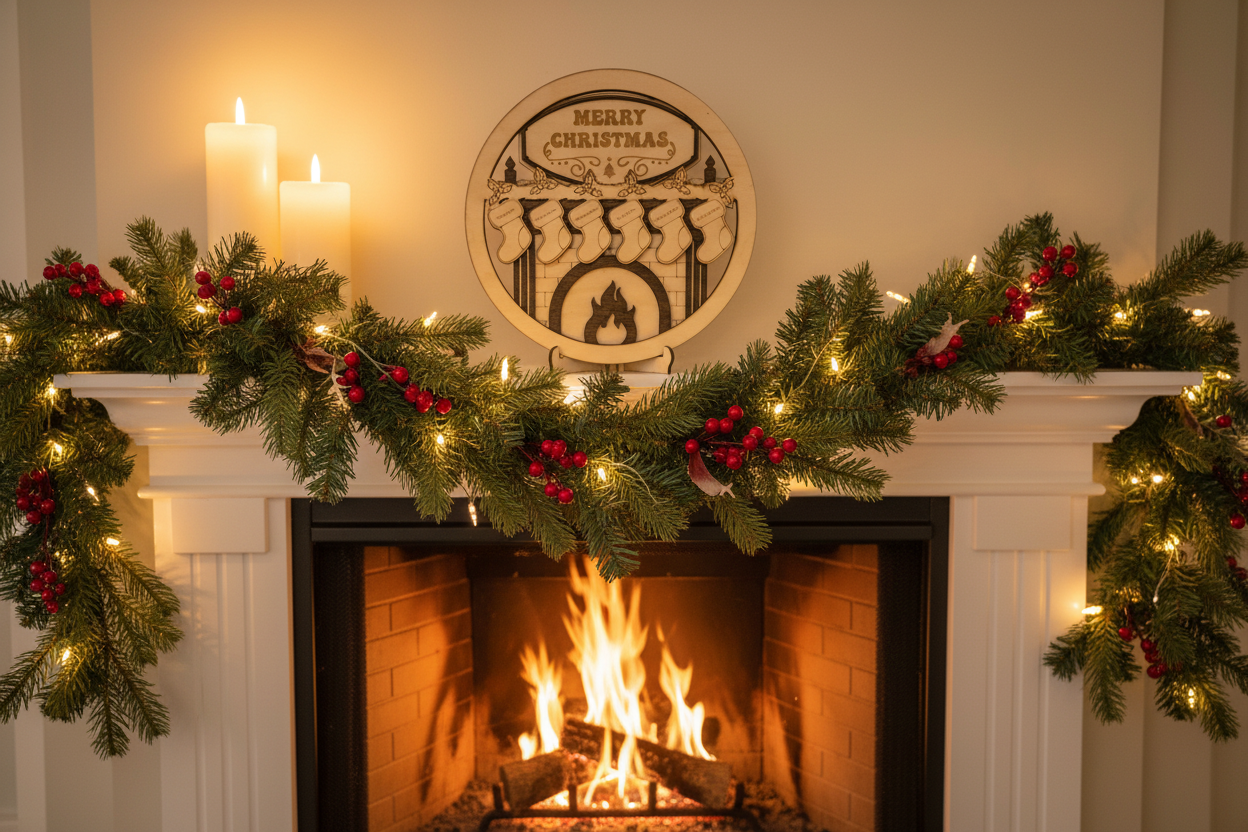 Fireplace Christmas Scene Promo