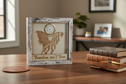 Freedom Isn't Free Clock on Office Desk