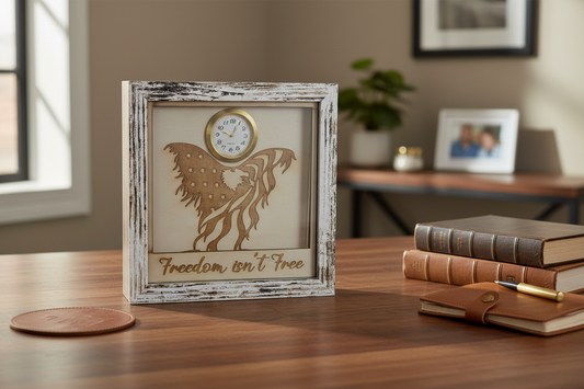 Freedom Isn't Free Clock on Office Desk