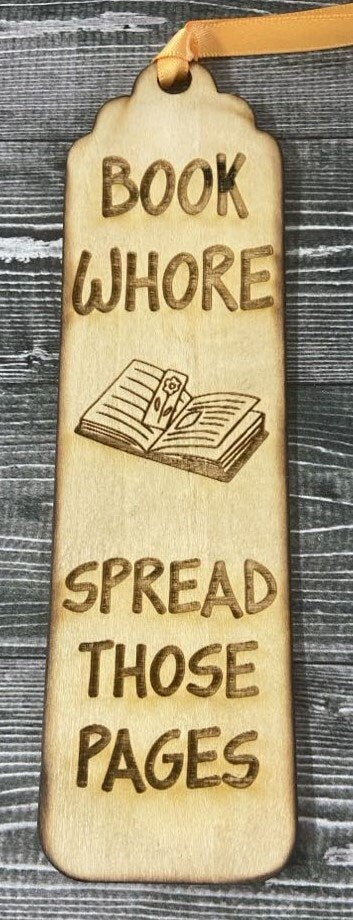 Laser Etch wood or acrylic bookmarks.