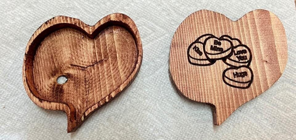 Heart-shaped keepsake boxes