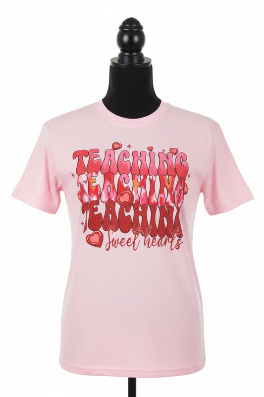 Teaching Sweet Hearts Tee - Black Mannequin