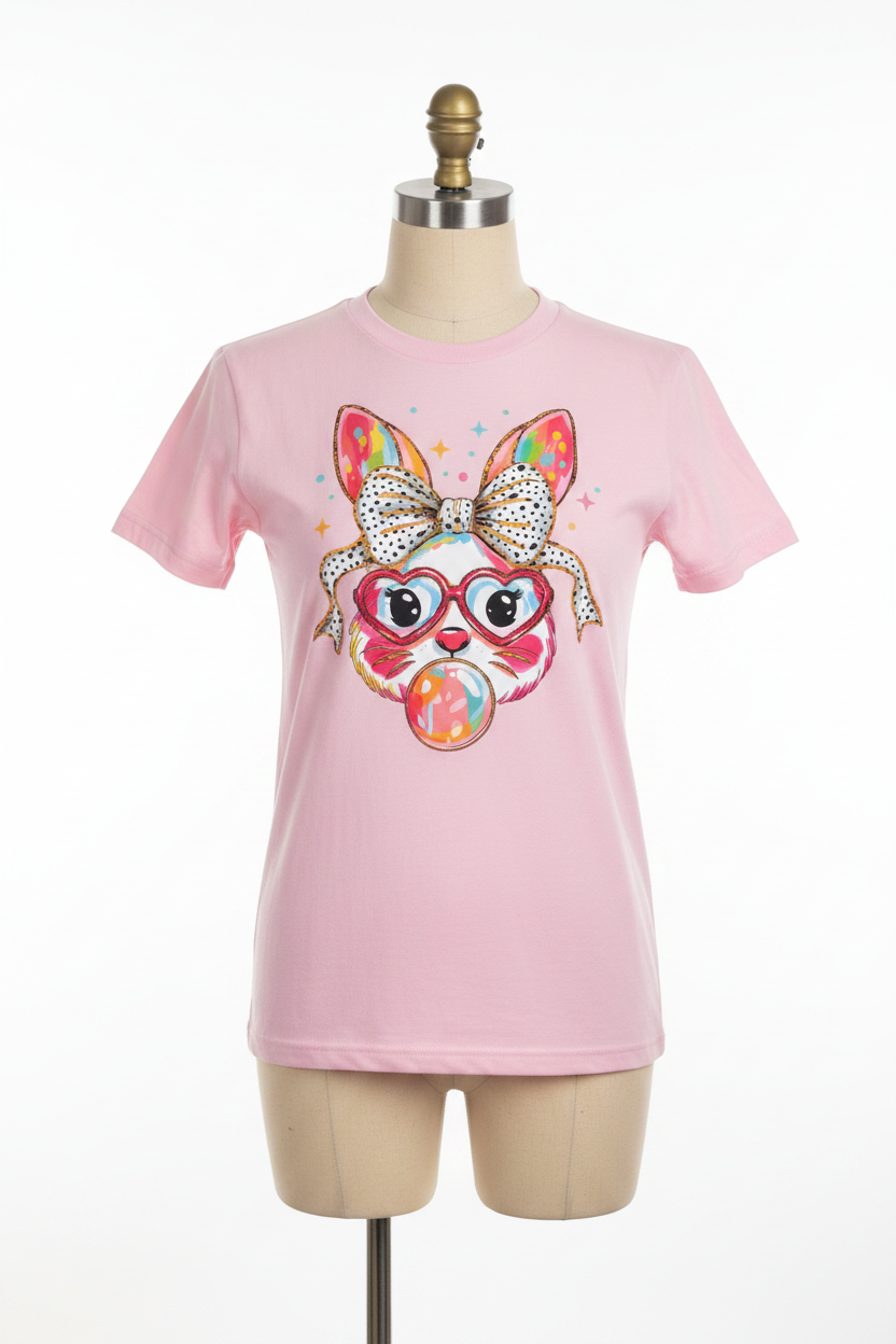 Easter Tee - Bunny Rabbit on Tan Mannequin
