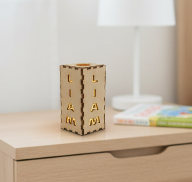 Liam Name Light - Boy's Bedroom Nightstand