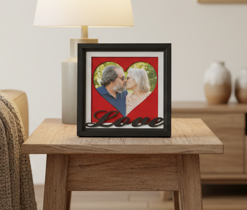 Love Heart Shadow Box Living Room Scene