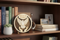 Peace Medallion on Bookshelf