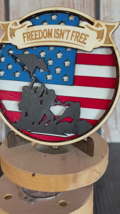 4.5-inch Diameter Medallion - Battle of Iwo Jima - Freedom isn't free