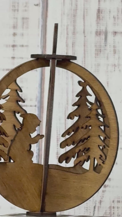 Christmas Ornament - Snowman Winter Scene