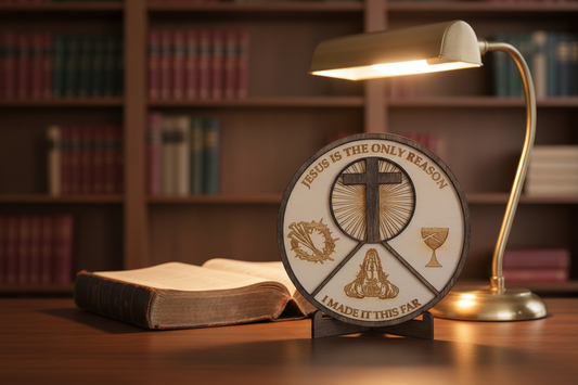 Religious Medallion on Minister's Desk