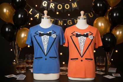 Tuxedo Tees on Mannequins - Bachelor Party Scene